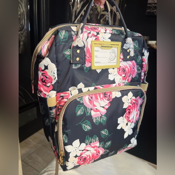 Diaper Bag Large Capacity Bags Floral Durable with Changing Station for Baby-NWT - Picture 6 of 16